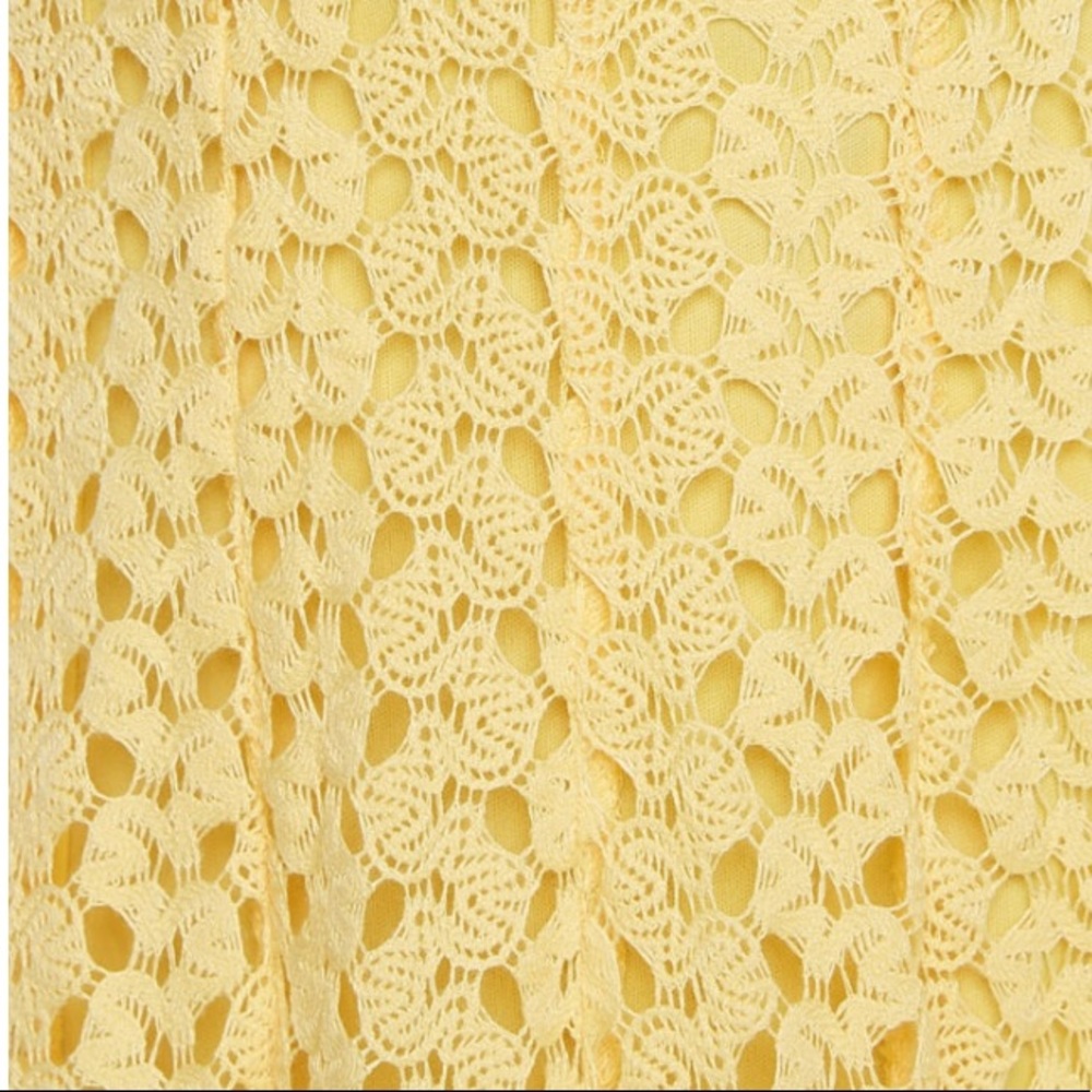 Rabbit Rabbit Rabbit Yellow Lace Fit Flare Dress - Picture 9 of 9